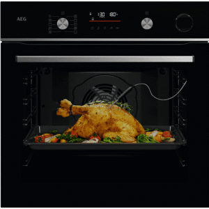 AEG Series 6000 OR6PB51WSB — Horno a vapor, Integrable, Pirolítico, 596 mm, Negro