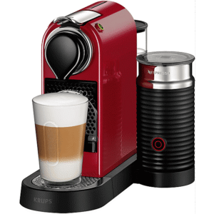 KRUPS Nespresso Citiz & Milk XN7615 — Cafetera de cápsulas, 1260 W, Rojo, 19 bar