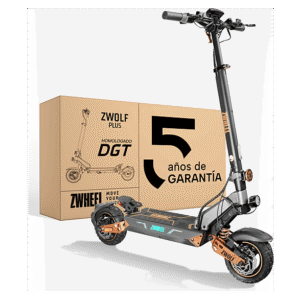 ZWHEEL ZWolf Duo — Patinete eléctrico, Pot. máx. 2000 W, Carga máx. 120 kg, 20000 mAh, 70 km autonomía
