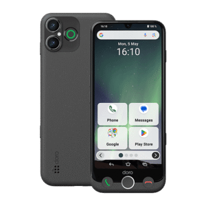 DORO Aurora A30 — Smartphone, Graphite, 128 GB, 6 GB RAM, 60 Hz