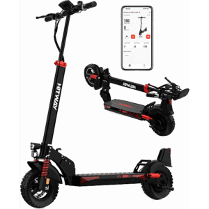 HITWAY H9 — Patinete eléctrico, Pot. máx. 150 W, Carga máx. 50 kg, 2600 mAh, Rojo