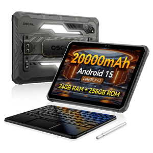 OSCAL SPIDER 10 Con Teclado (QWERTY) — Tablet, 256 GB, Negro, 8 GB RAM, 11" Full-HD+