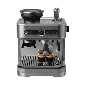 PHILIPS Barista Brew PSA3228/01 — Cafetera express, Molinillo integrado, Prensador calibrado premium, doble container de café, Capacidad 2,3l