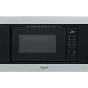 HOTPOINT MF20S IX HA.1 — Microondas integrable, 900 W, Negro, 6 potencia, 20 l