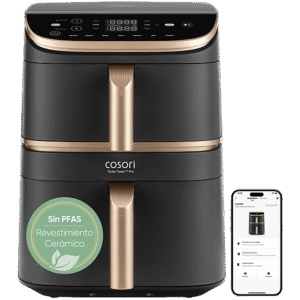 COSORI Turbo Tower Pro Smart™ Chef Edition — Freidora de aire, 2630 W, Negro, Doble Resistencia, 10.8 l