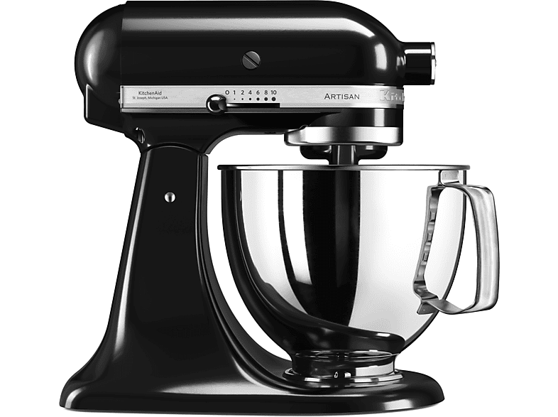 KITCHENAID 5KSM125EOB — Robot amasador, 300W, 4.8L, Negro