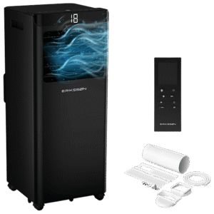 ERIKSSØN Silent Comfort Series Mobile Air conditioner Negro — Aire acondicionado portátil, 30 m², 10000 fg/h, 61 dB(A)