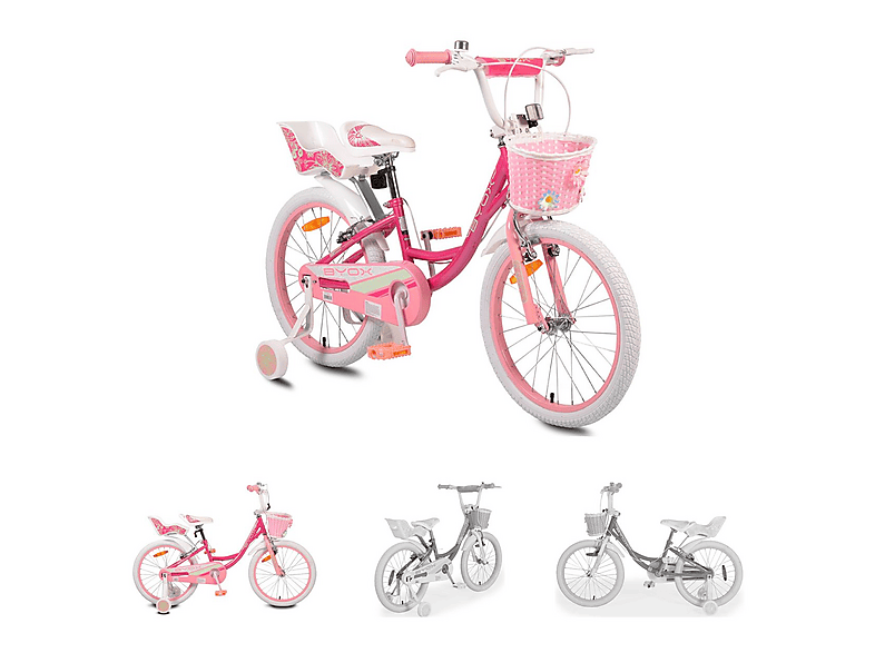 BYOX Fashion — Bicicletas para niños, marco: 22 cm, Acero, rosa