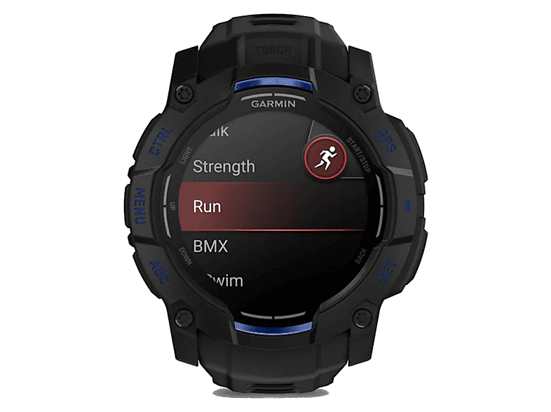 GARMIN Instinct 3 — Smartwatch, Aluminio, Negro, Polímero reforzado con fibra de vidrio (GFRP, Glass Fiber Reinforced Polymer)