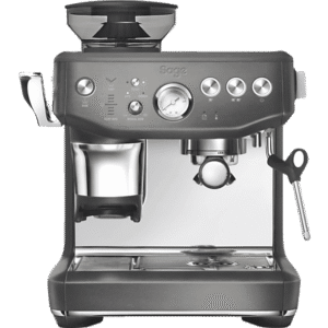 SAGE The Barista Express Impress SES876BST4EEU1 — Cafetera express, 1850 W, 9 bar, 2 Tazas, Impress™ Puck