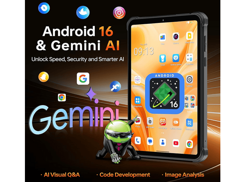 OUKITEL RT11 5G — Tablet, 128 GB, Negro, 8 GB RAM, 8" - Imagen 2