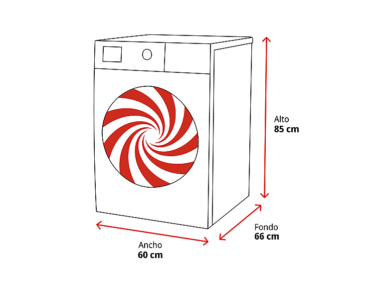 LG RH10V9AV2WR — Secadora bomba de calor, 10 kg, 14 programas, Blanco, Display LED - Imagen 2