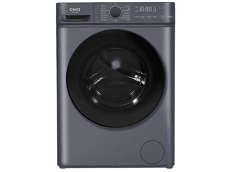 CHIQ CW07123863AX — Lavadora carga frontal, 7 kg, 16 programas, 1200 rpm, Gris oscuro - Imagen 2