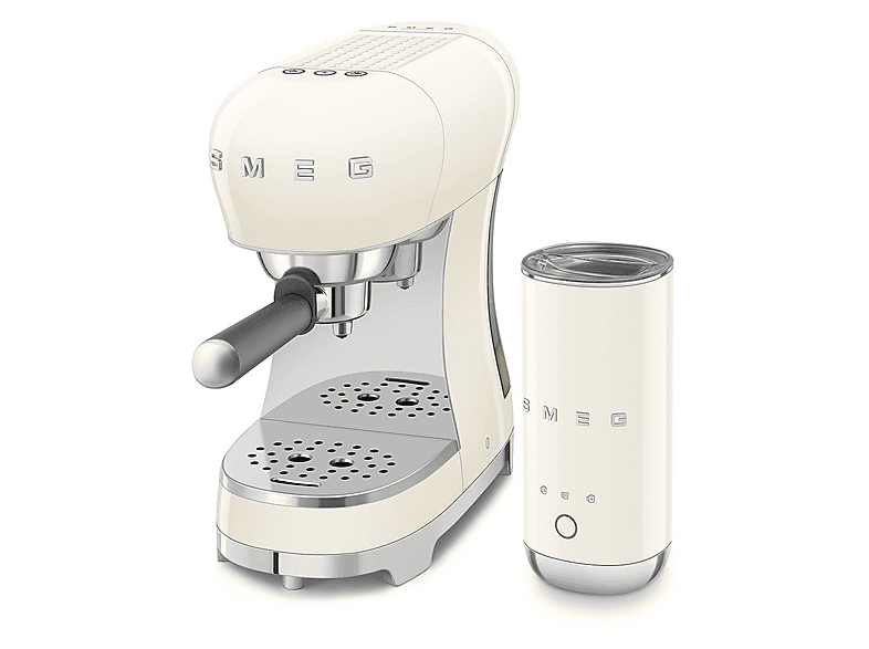SMEG ECF12CREU — Cafetera express, 1350 W, Crema, 15 bar, 2 Tazas - Imagen 2