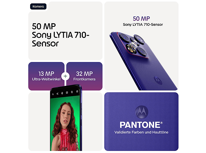 MOTOROLA Edge 70 Fusion — Smartphone, Azul, 256 GB, 8 GB RAM, 144 Hz - Imagen 2