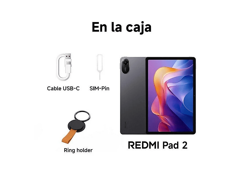 XIAOMI Redmi Pad 2 + Ring Holder — Tablet, 4 GB RAM, 256 GB, 11" 2.4K, Dolby Atmos,MediaTek Helio G100 Ultra - Imagen 2