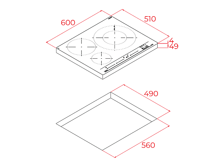 TEKA IZC 63320 MPS — Placa inducción, Encastrable, Zona paellera XL 320mm, Negro, 3 Zonas - Imagen 2