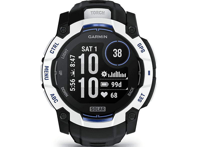 GARMIN Garmin Instinct 3 Solar — Smartwatch, Blanco, Fibre Reinforced Plastic (FRP) - Imagen 2
