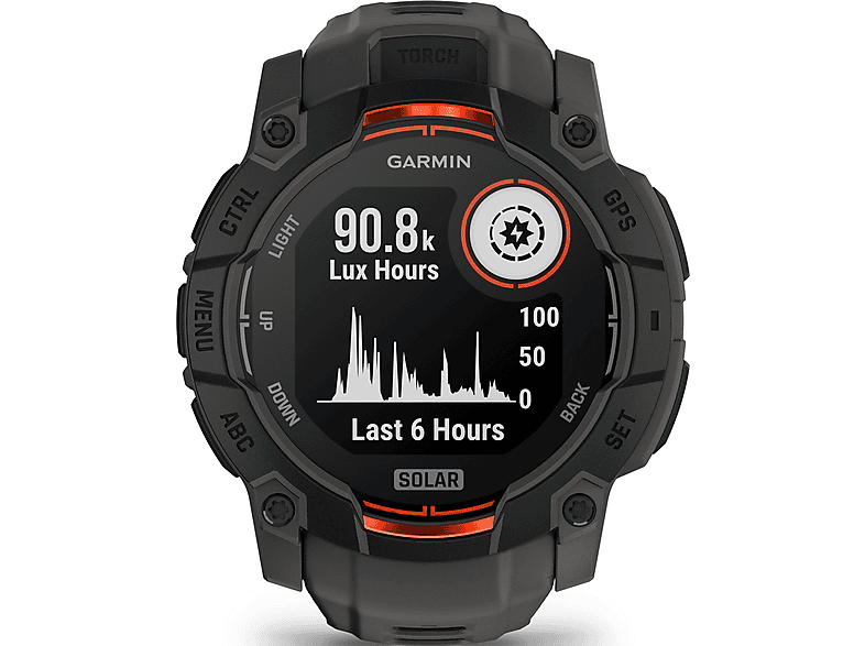 GARMIN Garmin Instinct 3 Solar — Smartwatch, Negro, Fibre Reinforced Plastic (FRP) - Imagen 2