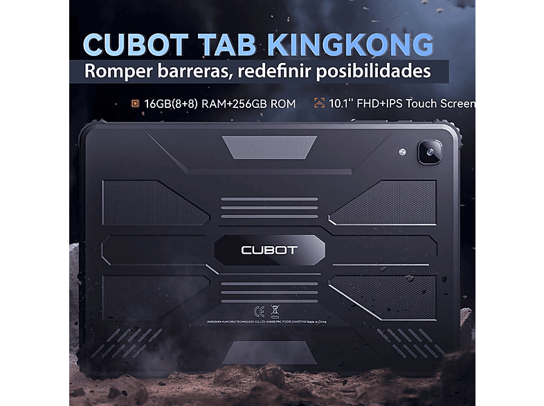 CUBOT TAB KingKong 4G — Tablet, 256 GB, Black, 8 GB RAM, 10,1" Full-HD+ - Imagen 2