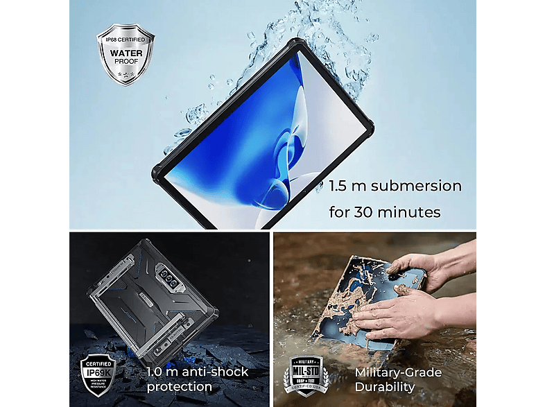 OUKITEL RT7 Titan — Tablet, 512 GB, Azul, 12 GB RAM, 10,1" - Imagen 3