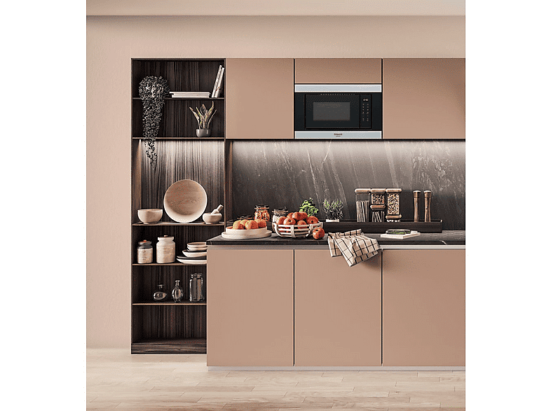 HOTPOINT MF20S IX HA.1 — Microondas integrable, 900 W, Negro, 6 potencia, 20 l - Imagen 3