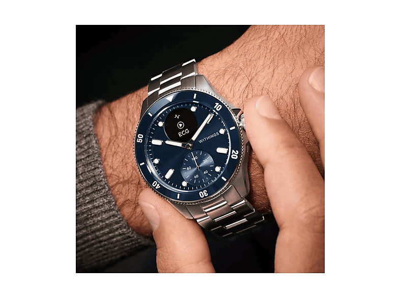 WITHINGS SCANWATCHHORIZONBLUE — Smartwatch, Azul, Acero inoxidable - Imagen 3