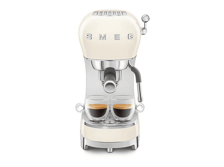 SMEG ECF02CREU — Cafetera express, 1350 W, 15 bar, 2 tazas, Crema de - Imagen 3