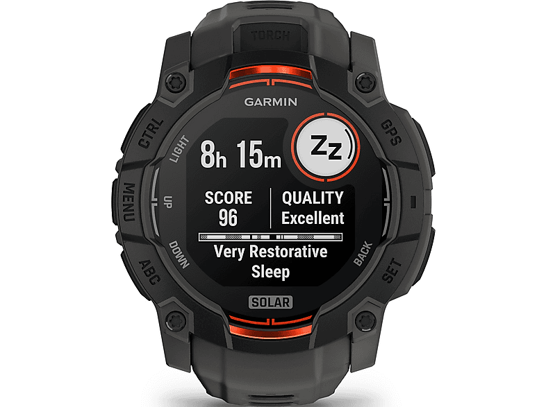 GARMIN Garmin Instinct 3 Solar — Smartwatch, Negro, Fibre Reinforced Plastic (FRP) - Imagen 3
