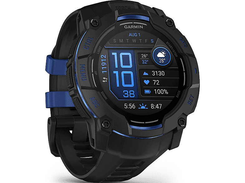 GARMIN Instinct 3 — Smartwatch, Aluminio, Negro, Polímero reforzado con fibra de vidrio (GFRP, Glass Fiber Reinforced Polymer) - Imagen 3