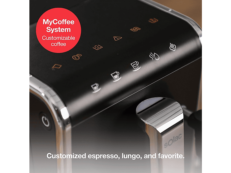 SOLAC LA7617 — Cafetera Espresso, 1470 W, 20 bar, 2 tazas, Plata Oscuro - Imagen 4