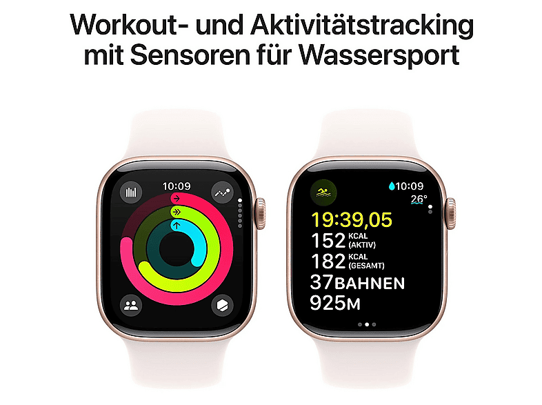 APPLE Watch Series 10 — Smartwatch, Aluminio, Rosa, M/L - Imagen 4