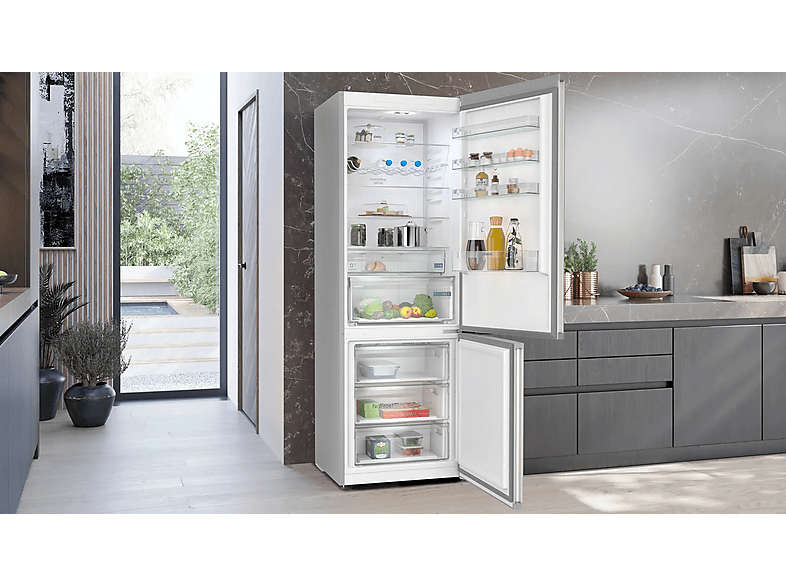 SIEMENS iQ300 KG49NXIDF — Frigorífico combi, Altura 203 mm, No Frost, Capacidad 440 l, Stainless steel - Imagen 4