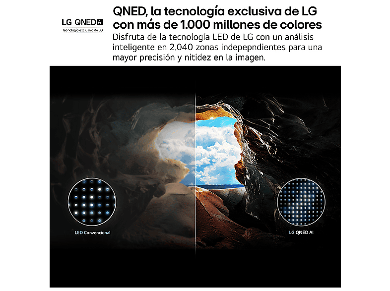 LG 50QNED82A6B.AEU — TV QNED 50", UHD 4K, Procesador Inteligente α7 AI Processor 4K Gen8, Smart TV, DVB-T2 (H.265) - Imagen 4