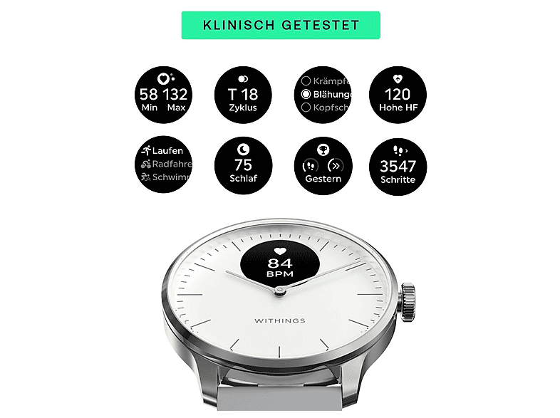 WITHINGS ScanWatch Light — Smartwatch, Oro, Acero inoxidable (ref. 135700641) - Imagen 4