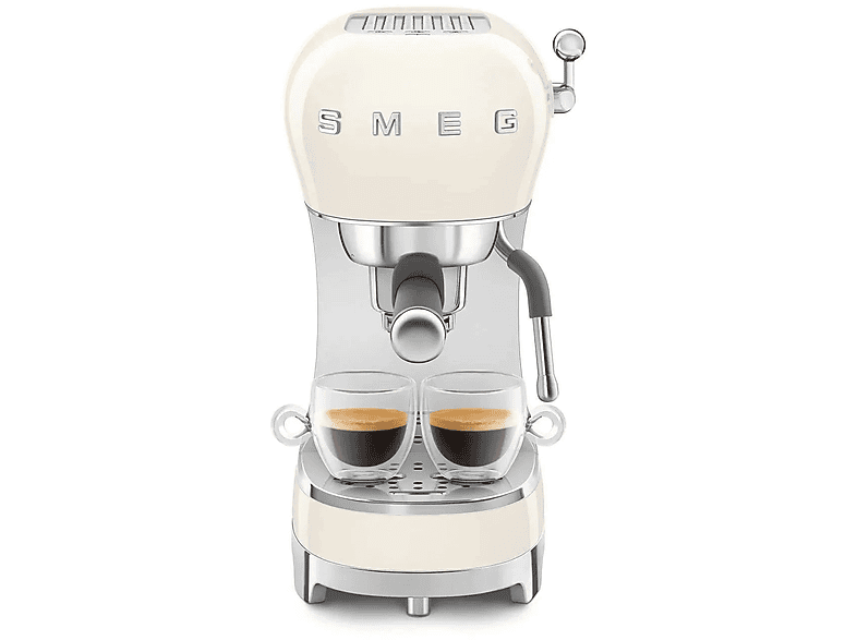 SMEG ECF02CREU — Cafetera express, 1350 W, 15 bar, 2 tazas, Crema de - Imagen 4