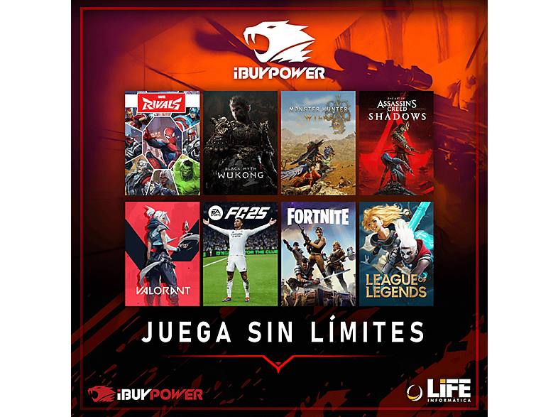 IBUYPOWER Master Carbine Lite — PC Gaming, 16 GB RAM, 1 TB SSD, Negro, AMD Ryzen 7 8700F - Imagen 4