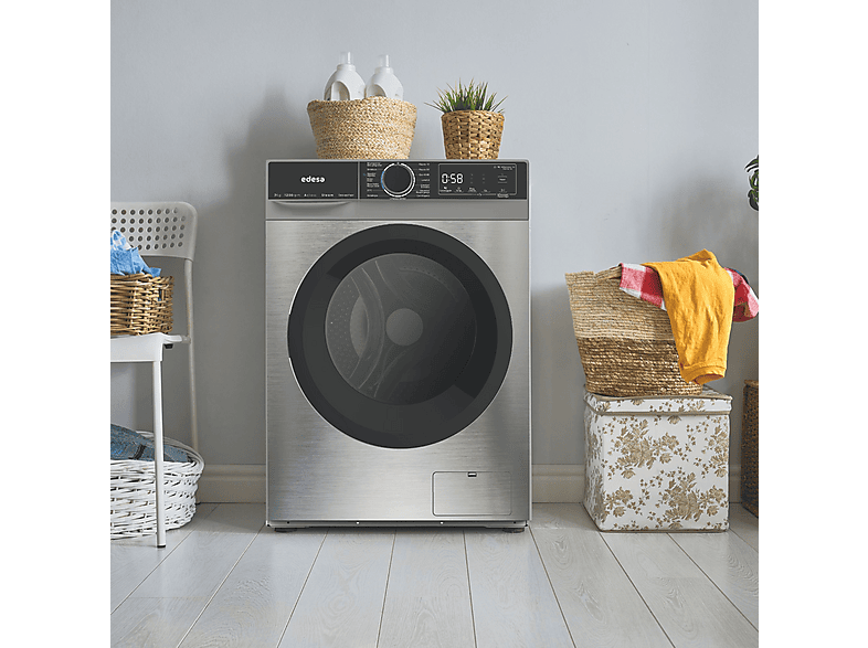 EDESA EWF-7201 X — Lavadora carga frontal, 7 kg, 15 programas, Inox - Imagen 4