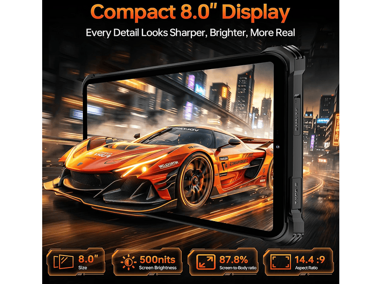 OUKITEL RT11 5G — Tablet, 128 GB, Negro, 8 GB RAM, 8" - Imagen 5