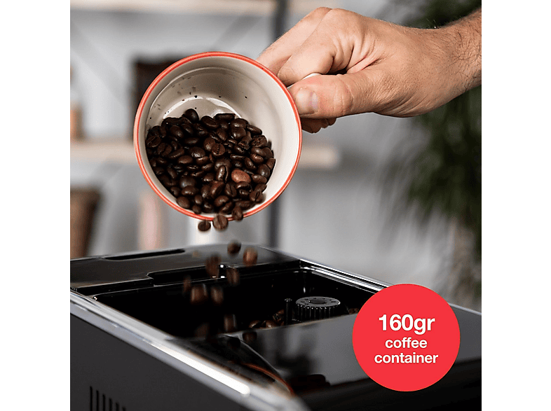 SOLAC LA7617 — Cafetera Espresso, 1470 W, 20 bar, 2 tazas, Plata Oscuro - Imagen 5