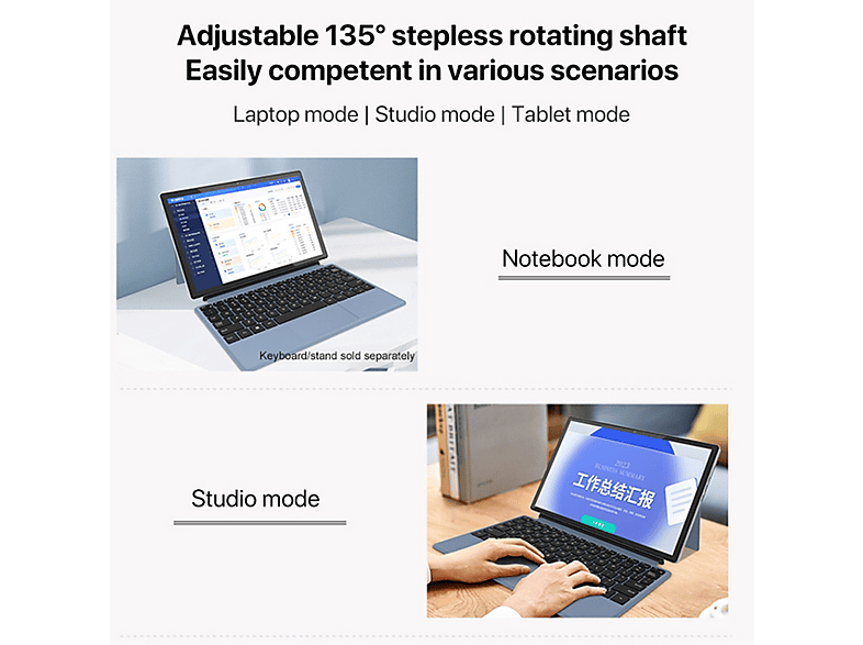 LIPA Jumper V10 256 GB Windows 11 tablet — Tablet, Negro, 8 GB RAM, 10,1" UFHD, Intel Gemini Lake N4000 2.4 GHz dualcore - Imagen 5