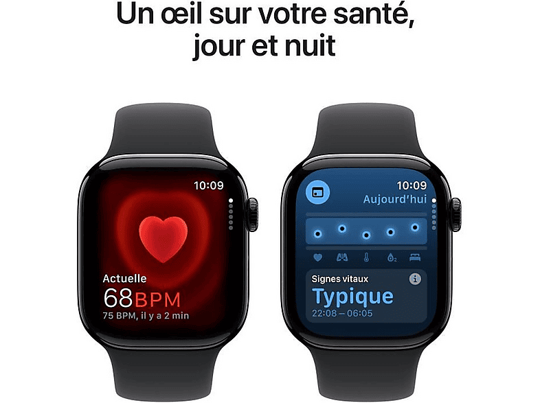 APPLE Watch Series 10 — Smartwatch, Aluminio, Negro, S/M - Imagen 5