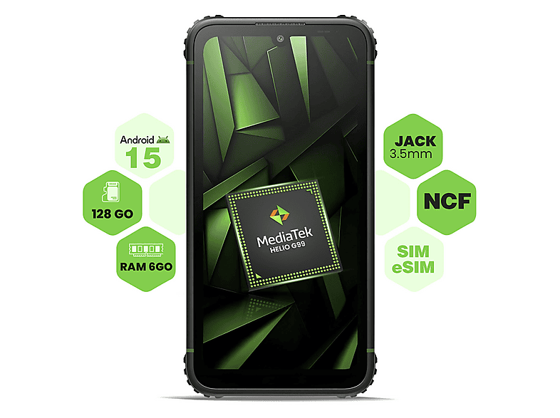 HAMMER TEL001056 — Smartphone, Negro, 128 GB, 6 GB RAM, 5000 mAh - Imagen 5