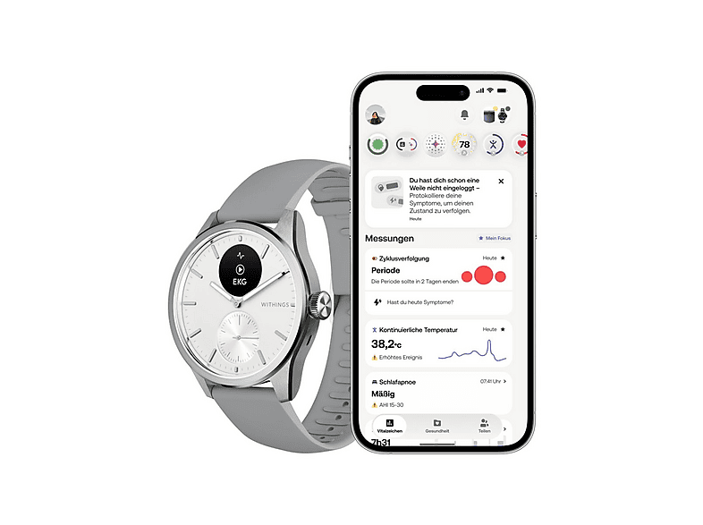 WITHINGS WI-HWA10-MODEL5 — Smartwatch, Silicona, Blanco - Imagen 5