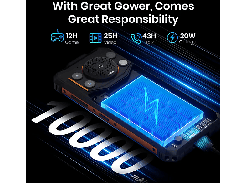 FOSSIBOT F110 Pro 5G — Smartphone, Negro, 128 GB, 8 GB RAM, 10000 mAh - Imagen 5