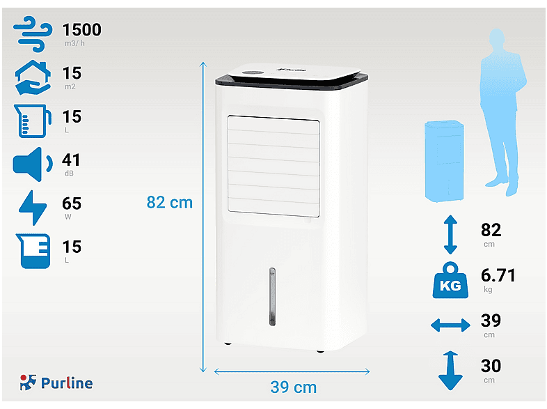 PURLINE — Climatizador evaporativo, Blanco, RAFY 99D PURLINE - Imagen 5