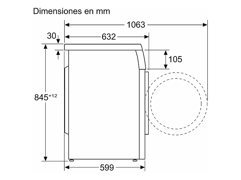 BALAY 3TS993BT — Lavadora carga frontal, 9 kg, 15 programas, Blanco, 1151 rpm - Imagen 5