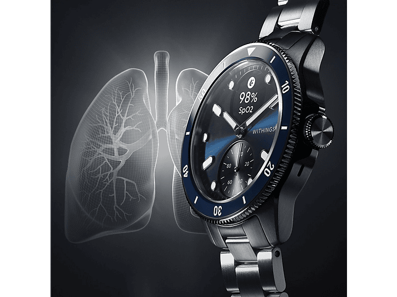 WITHINGS SCANWATCHHORIZONBLUE — Smartwatch, Azul, Acero inoxidable - Imagen 5