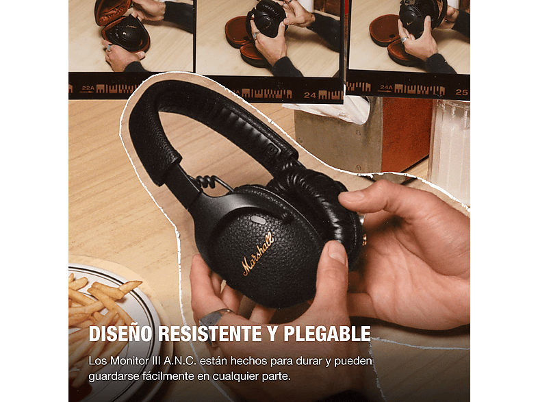 MARSHALL Monitor III A.N.C. — Auriculares inalámbricos, Circumaurales, Plegables, Negro, Bluetooth 5.3 - Imagen 5