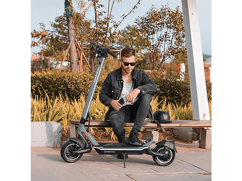 SMARTGYRO RAPTOR DUAL EVO LR Homologado DGT — Patinete eléctrico, Pot. máx. 1000 W, Carga máx. 140 kg, 20,000 mAh, Azul - Imagen 5